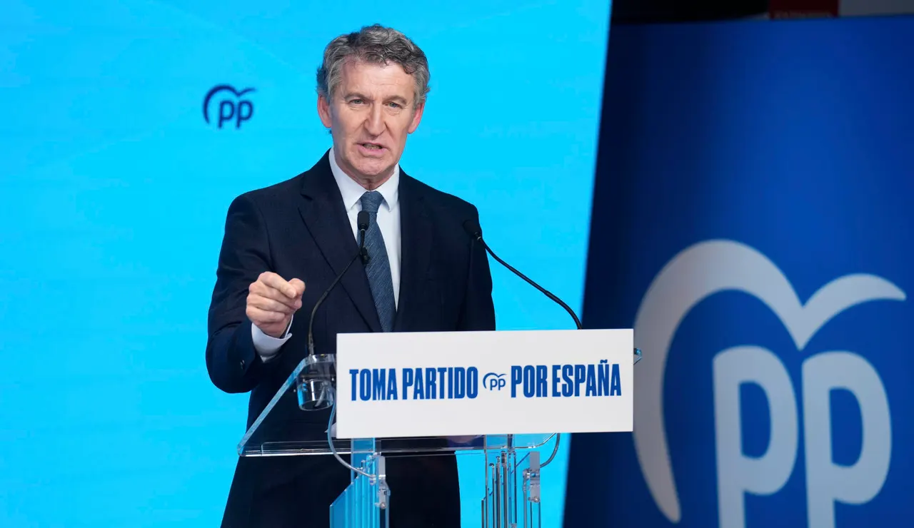 Imagen del presidente del Partido Popular, Alberto Núñez Feijóo