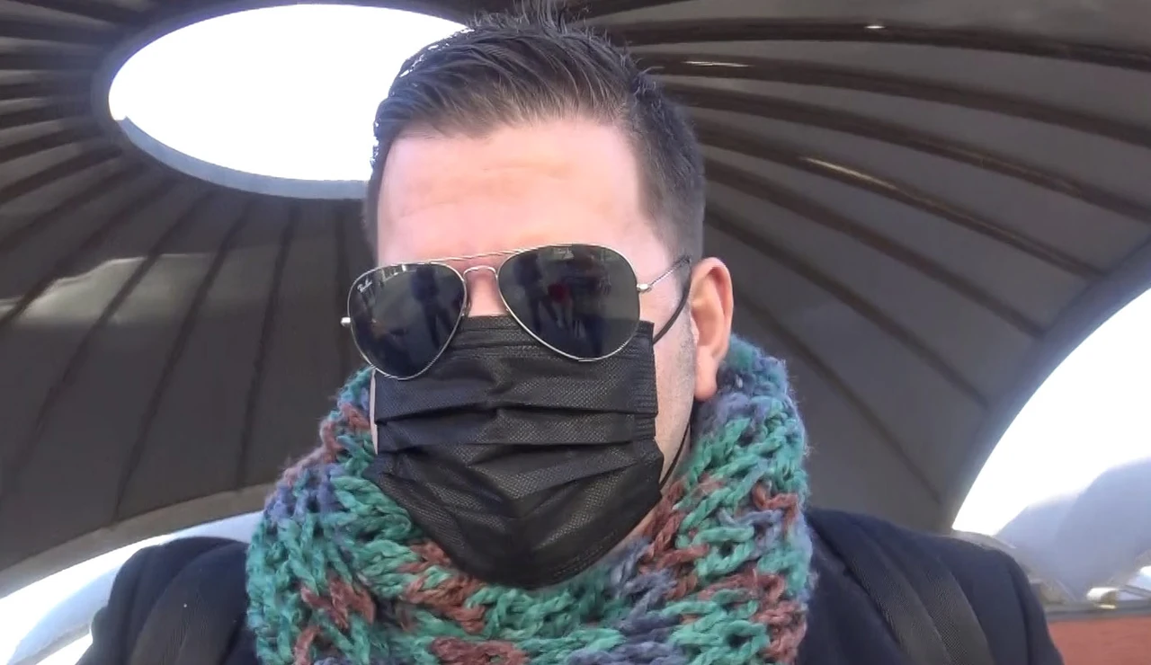 Lucas, a su llegada a Madrid