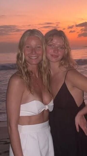 Gwyneth Paltrow y su hija Apple Martin en la playa
