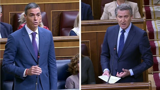 Sánchez y Feijóo en el Congreso Sánchez y Feijóo en el Congreso