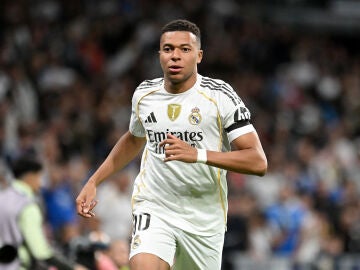 Kylian Mbappé, en un partido del Real Madrid