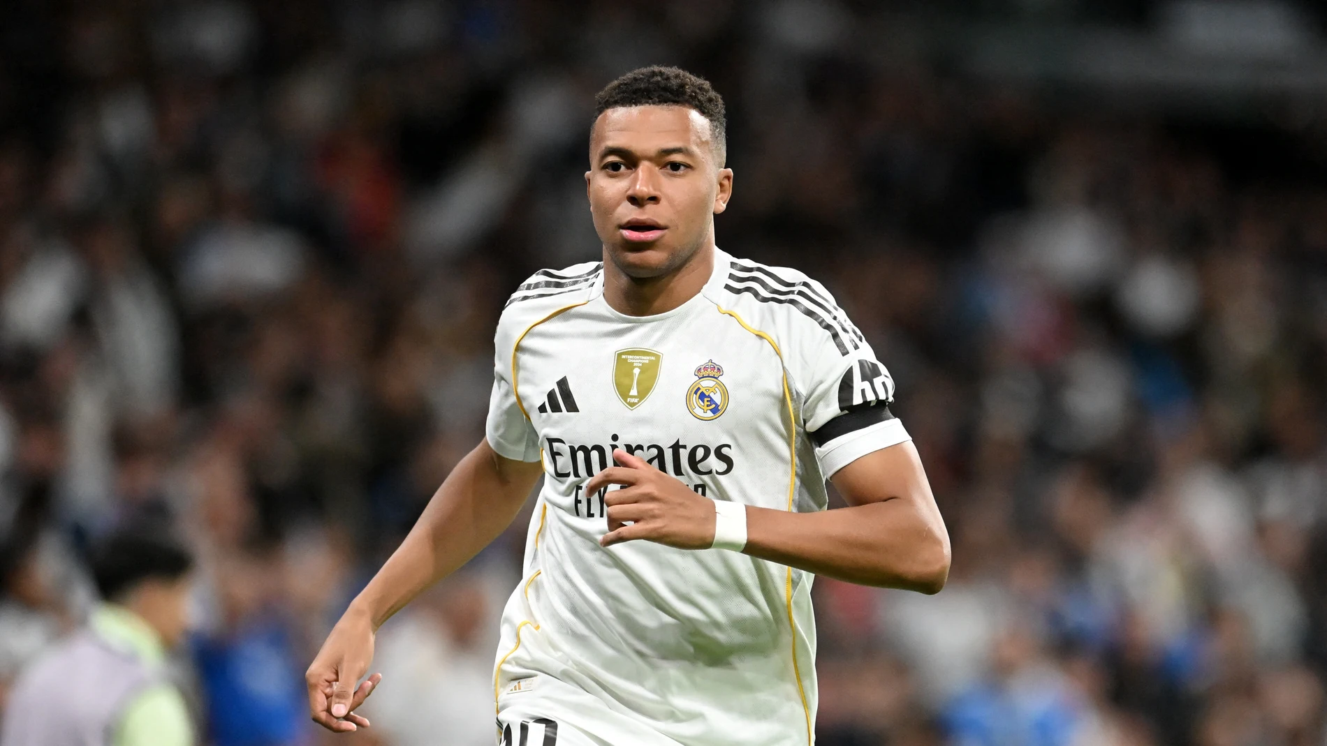 Kylian Mbappé, en un partido del Real Madrid Kylian Mbappé, en un partido del Real Madrid