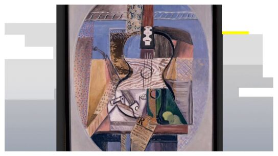 Imagen de 'Nature morte avec guitare', hasta ahora atribuido a Hayden, el cuadro retirado del Reina Sof&iacute;a