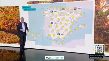 La previsión del miércoles 3 de noviembre La previsión del miércoles 3 de noviembre