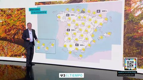 La previsión del miércoles 3 de noviembre Roberto Brasero: