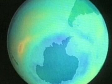 Imagen de un agujero en la capa de ozono sobre la Ant&aacute;rtida