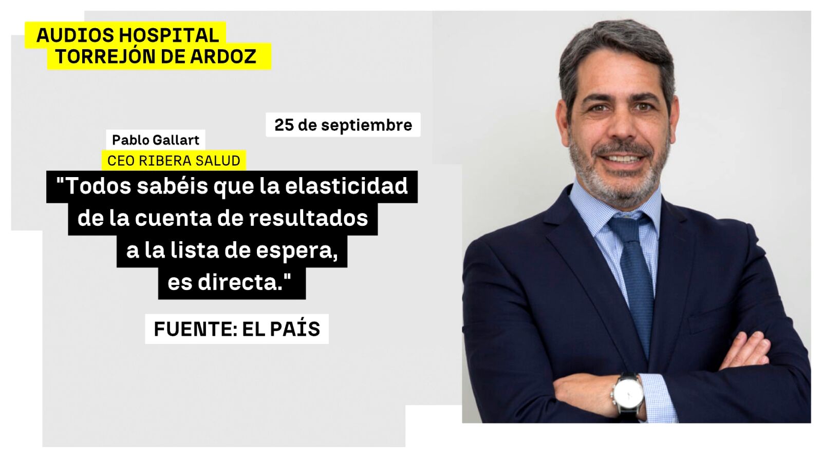 Los audios del CEO del Hospital de Torrejón que pide aumentar las listas de espera para 
