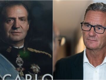 A la izquierda, 'Reconciliación', las memorias del rey emérito. A la derecha, foto de archivo de Urdangarin