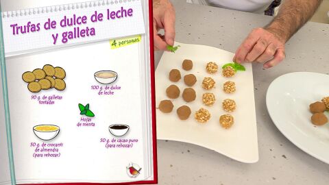 Ingredientes Trufas de dulce de leche y galleta