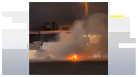 Incendio avi&oacute;n Brasil