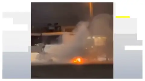 Incendio avión Brasil Incendio avión Brasil