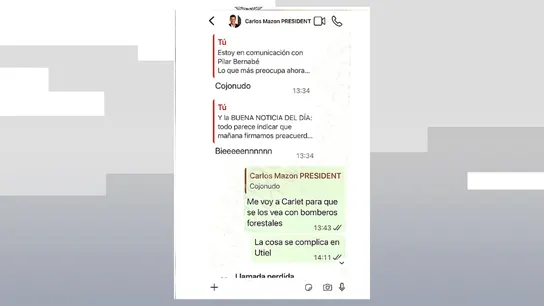 Mensajes entre Pradas y Mazón Mensajes entre Pradas y Mazón