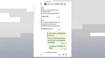 Mensajes entre Pradas y Mazón Mensajes entre Pradas y Mazón