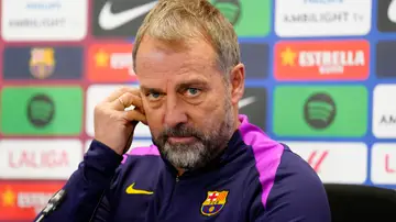 Hansi Flick, en rueda de prensa Hansi Flick, en rueda de prensa