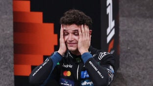 Lando Norris, emocionado tras la carrera en Yas Marina