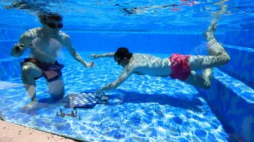 Hans Niemann y Fabiano Caruana, en plena partida Hans Niemann y Fabiano Caruana, en plena partida