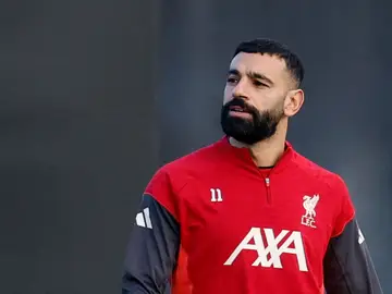 Mohamed Salah en un entrenamiento con el Liverpool Mohamed Salah en un entrenamiento con el Liverpool