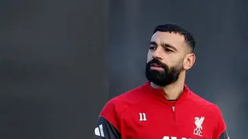 Mohamed Salah en un entrenamiento con el Liverpool Mohamed Salah en un entrenamiento con el Liverpool