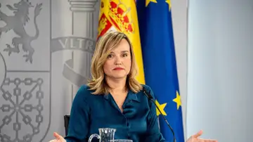 La ministra de Educación, Formación Profesional y Deportes y portavoz del Gobierno, Pilar Alegría, durante una rueda de prensa La ministra de Educación, Formación Profesional y Deportes y portavoz del Gobierno, Pilar Alegría, durante una rueda de prensa