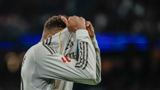 Kylian Mbapp&eacute;, desesperado en el partido contra el Celta de Vigo
