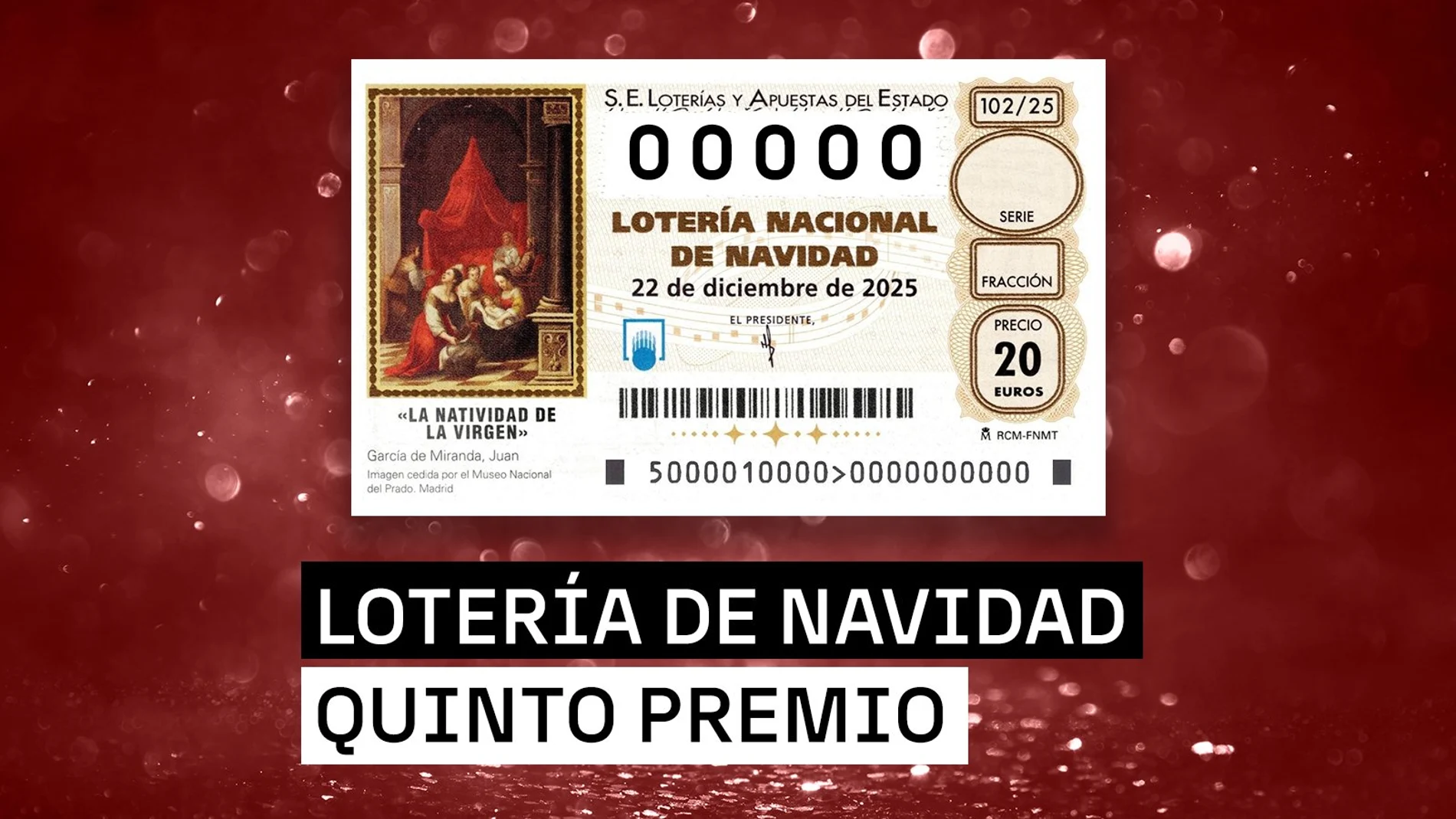 El quinto quinto premio de la Lotería de Navidad 2025 El quinto quinto premio de la Lotería de Navidad 2025