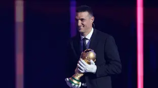Lionel Scaloni durante el sorteo del Mundial 2026 Lionel Scaloni durante el sorteo del Mundial 2026