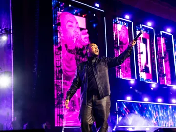 El cantante puertorriqueño Don Omar durante uno de sus últimos conciertos, en noviembre de 2025 El cantante puertorriqueño Don Omar durante uno de sus últimos conciertos, en noviembre de 2025