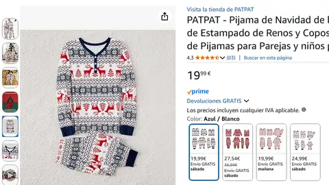 Pijama con estampado navideño Pijama con estampado navideño