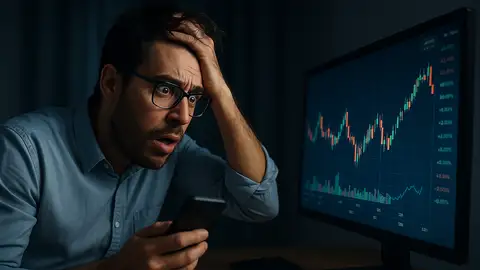 Un hombre preocupado por los vaivenes de la Bolsa Un hombre preocupado por los vaivenes de la Bolsa