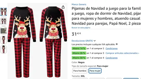 Pijama de reno para parejas Pijama de reno para parejas