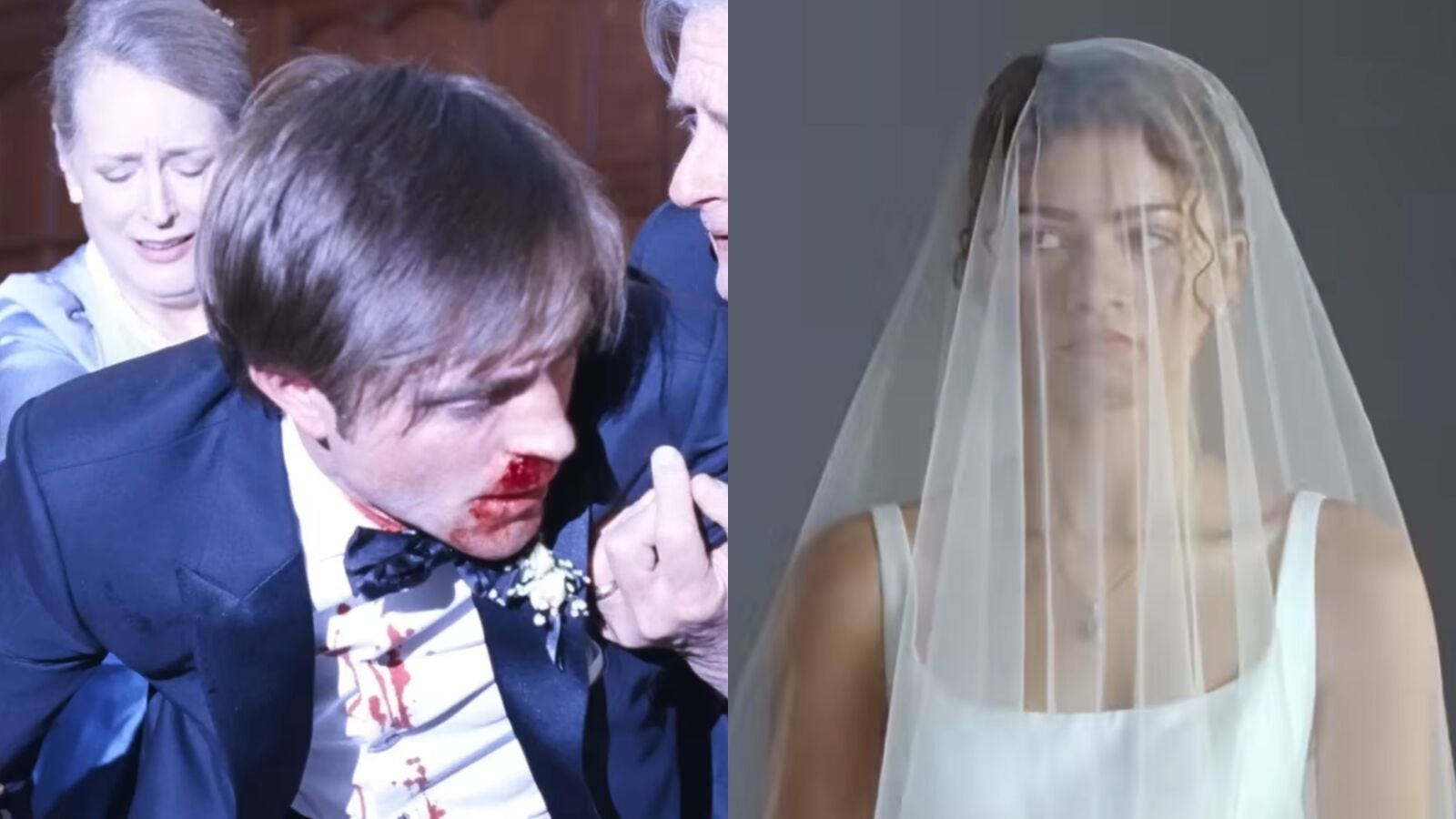 La trágica boda de Robert Pattinson y Zendaya que acaba con el novio ensangrentado: No te pierdas el tráiler de The Drama