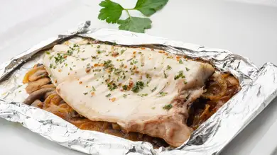 Papillote de lubina con champiñones, de Karlos Arguiñano: Papillote de lubina con champiñones, de Karlos Arguiñano: