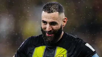 Karim Benzema en un partido con el Al Ittihad Karim Benzema en un partido con el Al Ittihad