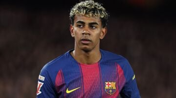 Lamine Yamal en un partido de LaLiga