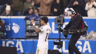 Rodrygo Goes celebra su gol en Mendizorroza (1-2)