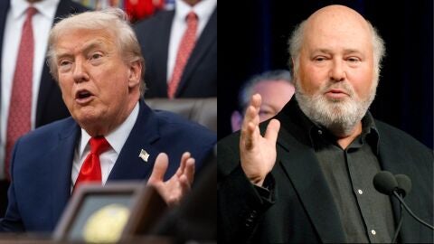 Imagen del presidente de Estados Unidos, Donald Trump, y el director de cine, Rob Reiner 