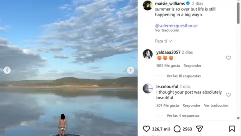 Maisise Williams en Instagram Maisise Williams en Instagram