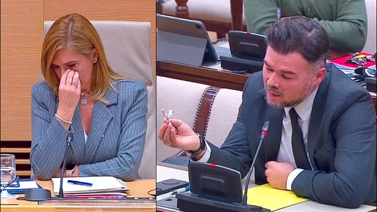 Salomé Pradas y Gabrial Rufián, en la comisión de la DANA Salomé Pradas y Gabrial Rufián, en la comisión de la DANA