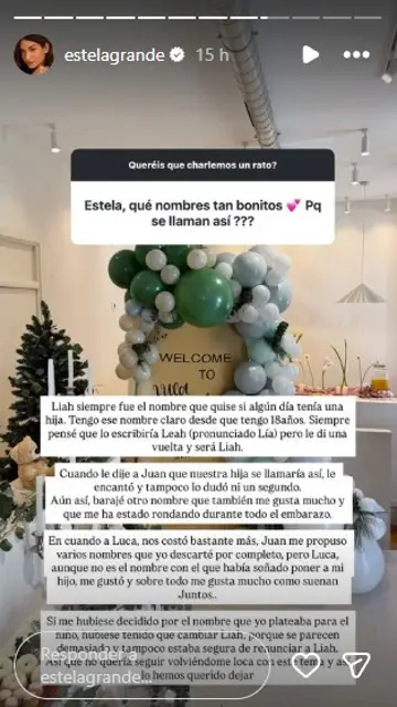 Estela Grande explica el motivo del nombre de sus hijos Estela Grande explica el motivo del nombre de sus hijos