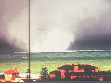 La manga marina que ha impactado en localidad de Rota