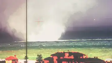 La manga marina que ha impactado en localidad de Rota La manga marina que ha impactado en localidad de Rota