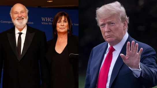 Rob Reiner y su mujer Michele Singer y Donald Trump Rob Reiner y su mujer Michele Singer y Donald Trump
