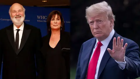 Rob Reiner y su mujer Michele Singer y Donald Trump Rob Reiner y su mujer Michele Singer y Donald Trump
