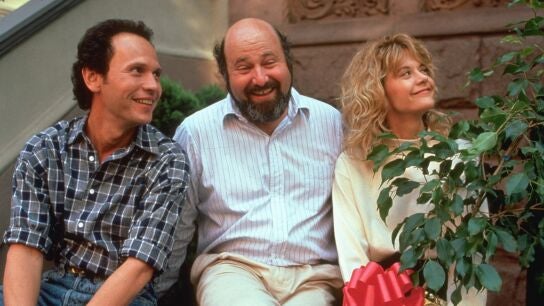 Rob Reiner con Billy Crystal y Meg Ryan 