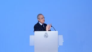 Florentino P&eacute;rez, en un acto con el Real Madrid