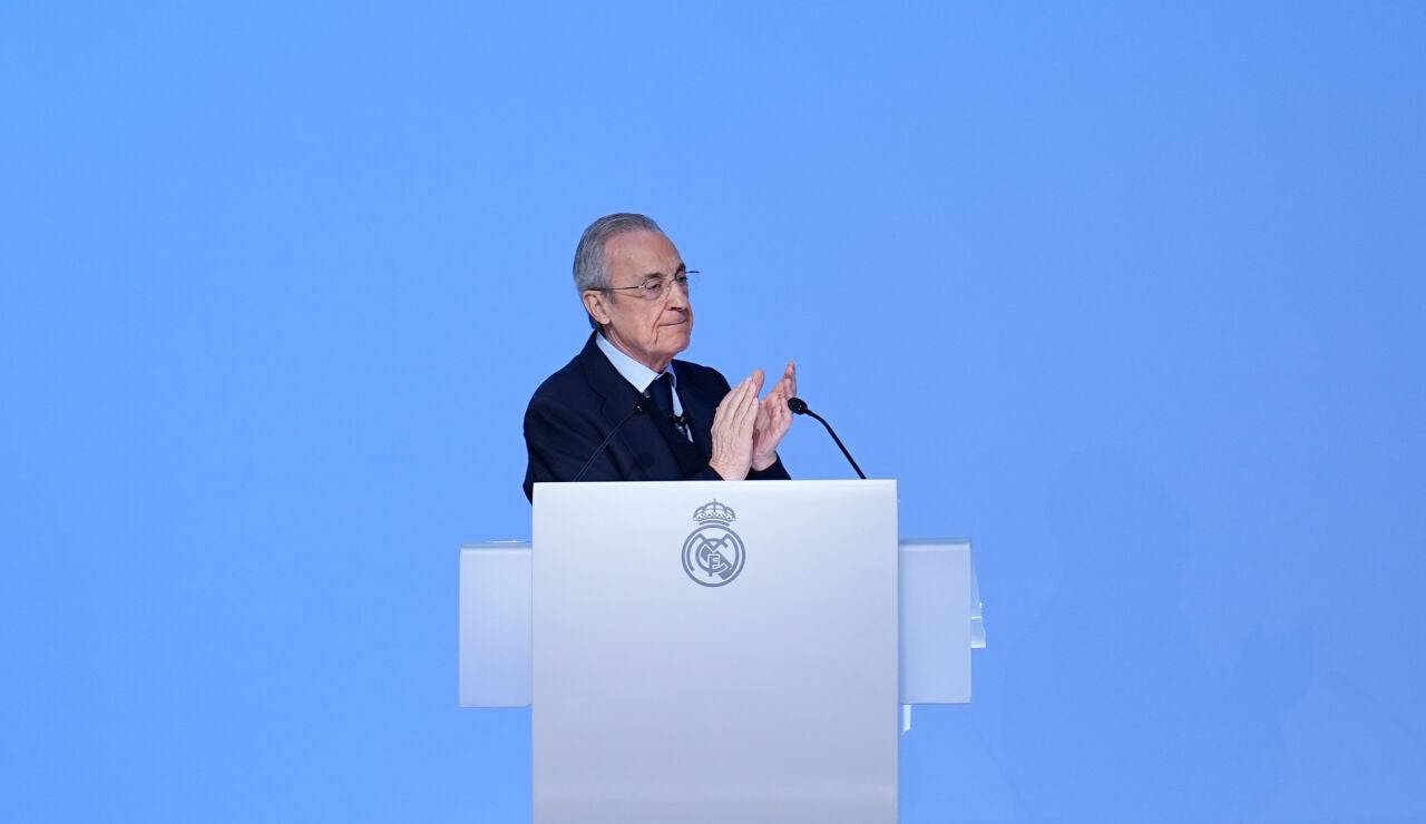 Florentino P&eacute;rez, en un acto con el Real Madrid