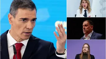 Pedro Sánchez y algunos de sus socios de Gobierno Pedro Sánchez y algunos de sus socios de Gobierno