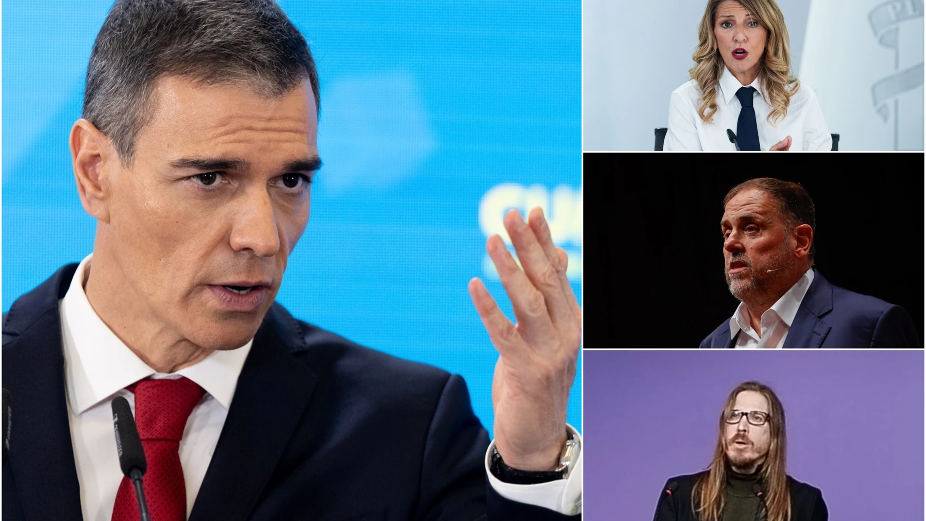 Pedro Sánchez y algunos de sus socios de Gobierno Pedro Sánchez y algunos de sus socios de Gobierno