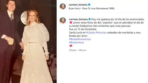 Carmen Lomana el día de su boda Carmen Lomana el día de su boda