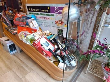 Cesta de Navidad en un ata&uacute;d